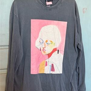 ZARA with Angel Hernandez‎ Graphic Long Sleeve Shirt with Abstract Art